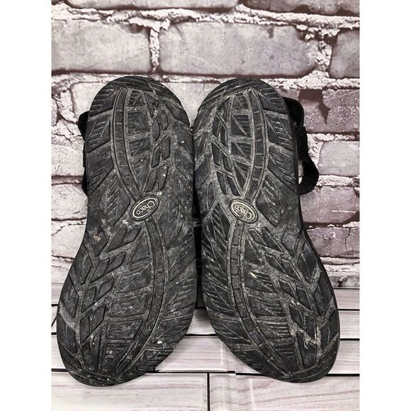 Chaco Black Synthetic Cross Strap Hiking Rubber Sole Sandals Men’s Sz 9M US/42EU - Picture 7 of 15